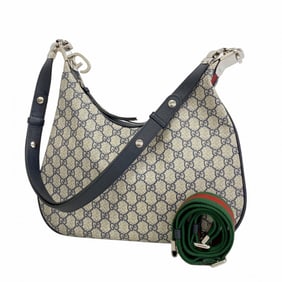 Gucci GG Supreme Sherry Line Shoulder Bag 702823 Navy Women's