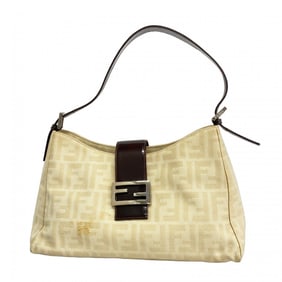 Fendi Shoulder Bag Zucca Canvas Beige Brown Women's P1585231