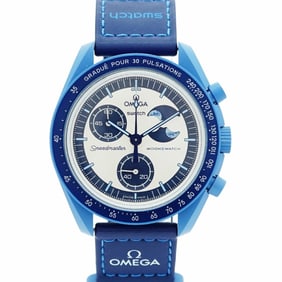 Swatch x Omega Mission to the Super Blue Moon S033N700 Ivory Dial Men's Watch