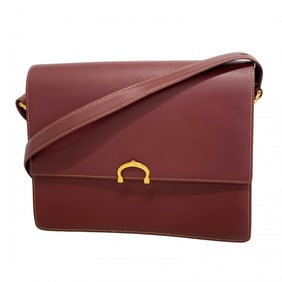Cartier Must Shoulder Bag, Leather, Bordeaux, Women's