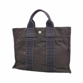Hermes Air Line PM Canvas Handbag, Gray, Women's