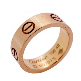 Cartier Love Ring, 18K Pink Gold, #48, Women's, P1516136