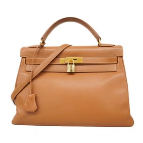 Hermes Hermès Kelly 32 Couchvel Gold Handbag, 2-Way Bag for Women, Stamped with A