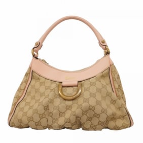 Gucci GG Canvas Abby Shoulder Bag 190525 Beige Pink Women's