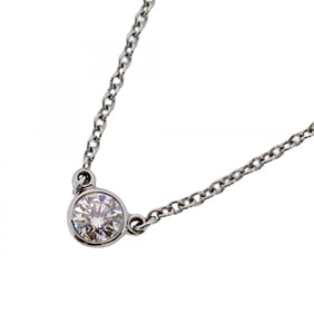 Tiffany Necklace By the Yard 1PD Pt950 Platinum Diamond Women's P1515061