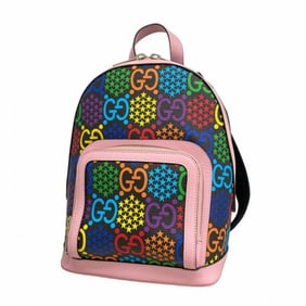 Gucci GG Psychedelic Backpack 601296 Leather Pink Multicolor Women's