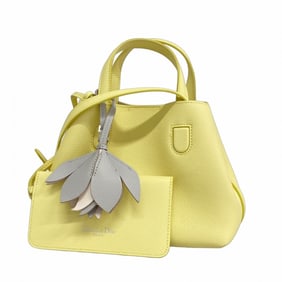 Christian Dior Blossom Leather Handbag, Yellow, 2-Way Bag for Women