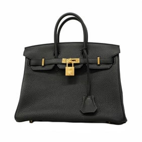 Hermes Birkin 25 Togo Black Handbag with Y Stamp, Women's, P1324081