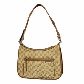Gucci Shoulder Bag GG Canvas 001 4198 Brown Women's