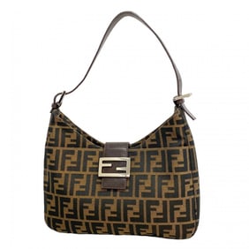 Fendi Zucca Nylon Canvas Shoulder Bag, Brown, Women's, P1616162