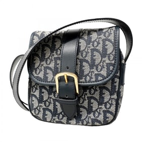 Christian Dior Trotter Canvas Shoulder Bag, Navy, Women's, P1615771