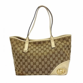 Gucci GG Canvas Interlocking G Tote Bag 169946 Brown Women's