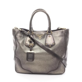 Prada PRADA handbag, leather, women's, khaki, BN1346