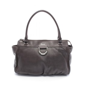 Gucci Abbey Tote Bag, Leather, Women's, Brown, 327787