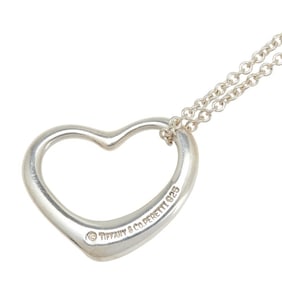 Tiffany Elsa Peretti Open Heart Necklace in 925 Sterling Silver for Women. TIFFANY & Co.