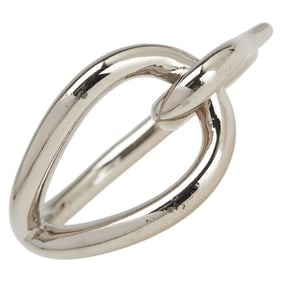Hermes Jumbo Scarf Ring Silver Metal Women's HERMES