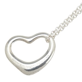 Tiffany Elsa Peretti Open Heart Necklace in 925 Sterling Silver for Women. TIFFANY & Co.