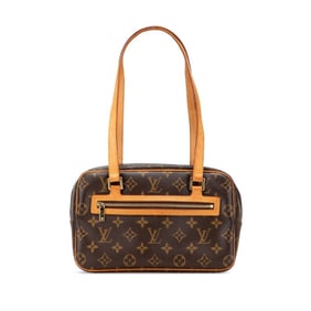 Louis Vuitton Monogram Cite MM Handbag/Shoulder Bag M51182 Brown Leather Women's LOUIS VUITTON