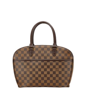 Louis Vuitton Damier Saria Horizontal Handbag N51282 Brown Leather Women's LOUIS VUITTON