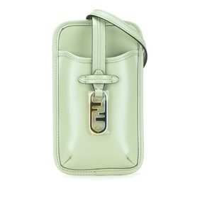 Fendi Orloc Crossbody Shoulder Bag with Phone Pouch 7AS131 Light Green Leather Women's FENDI