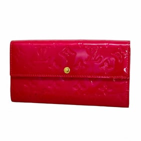 Louis Vuitton Vernis Portefeuille Sarah Long Wallet M93633 Rose Pop Women's