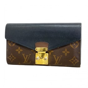 Louis Vuitton Monogram Pallas Portefeuille Long Wallet M58415 Brown Noir Women's