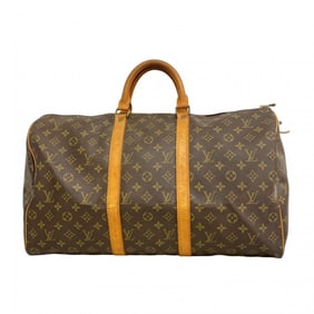 Louis Vuitton Monogram Keepall 50 Boston Bag M41426 Brown Men's and Women's