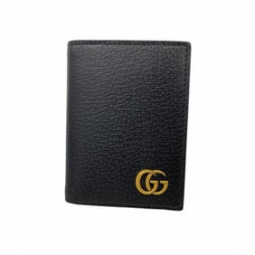 Gucci GG Marmont Business Card Case 428737 Leather Black Men's