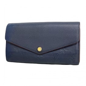 Louis Vuitton Monogram Empreinte Portefeuille Sarah M62125 Women's Marine Rouge Long Wallet