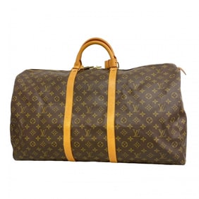 Louis Vuitton Monogram Keepall 60 Boston Bag M41422 Brown Men's and Women's