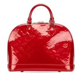 Louis Vuitton Monogram Vernis Alma PM Handbag M90169 Cerise Red Patent Leather Women's LOUIS VUITTON