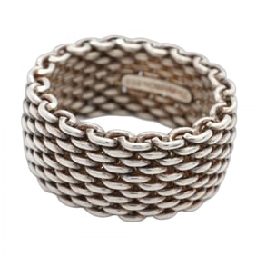 Tiffany Somerset Mesh Ring in Silver 925, Size 14, for Men and Women
