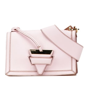 LOEWE Barcelona Shoulder Bag in Pink and Brown Leather for Women