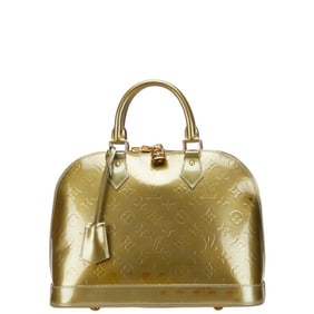 Louis Vuitton Monogram Vernis Alma PM Handbag M91582 Vert Olive Patent Leather Women's LOUIS VUITTON