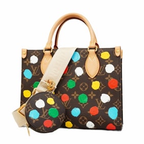 Louis Vuitton Monogram On the Go PM Handbag by Yayoi Kusama, M46380, Brown, 2-Way Bag for Women,