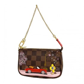 Louis Vuitton Damier Vivienne Mini Pochette Accessoires N60259 Multicolor Ebene Women's