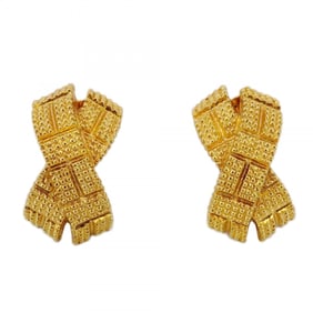 Christian Dior Earrings, GP Plated Gold, Women's, P1303829