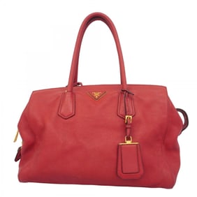 Prada handbag leather red women's
