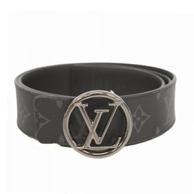 Louis Vuitton Monogram Eclipse Santur LV Circle Belt M0168 Black/Gray Men's