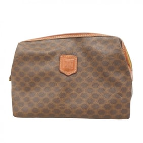 Celine Pouch Macadam Brown Women's