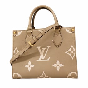 Louis Vuitton Monogram Empreinte On-the-Go PM Handbag M45779 Tourtrell Creme 2-Way Bag for Women
