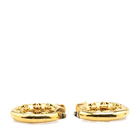 CHANEL Coco Mark Earrings, Gold Plated, Women's