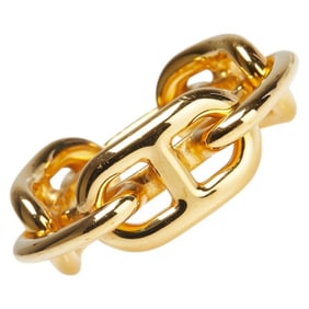Hermes Chaine d'Ancre scarf ring, gold plated, for women.