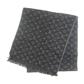Louis Vuitton Echarpe Monogram Classic M70520 Wool Noir Scarf/Stole 0230LOUIS VUITTON