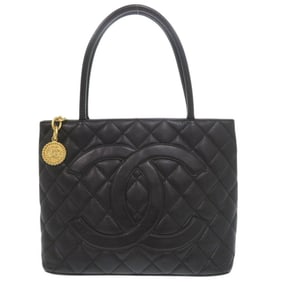 Chanel Matelasse Coco Mark Caviar Skin Tote Bag, Black, 6 Series, 0118CHANEL