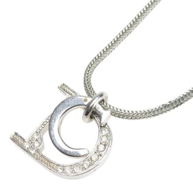 Christian Dior Dior rhinestone necklace in silver metal for women.