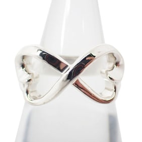 TIFFANY SV925 Double Loving Heart Ring, Size 12