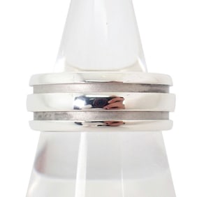 TIFFANY 925 Double Line Ring, Size 20