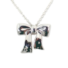 TIFFANY 925 ribbon pendant necklace