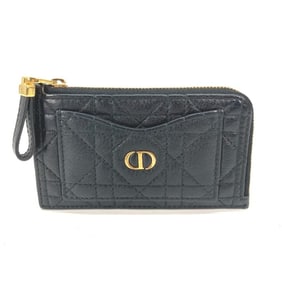 Christian Dior Dior Caro Cannage S5131UWHC_M900 Cosmos Zip Card Holder with L-Shaped Zipper, Coin